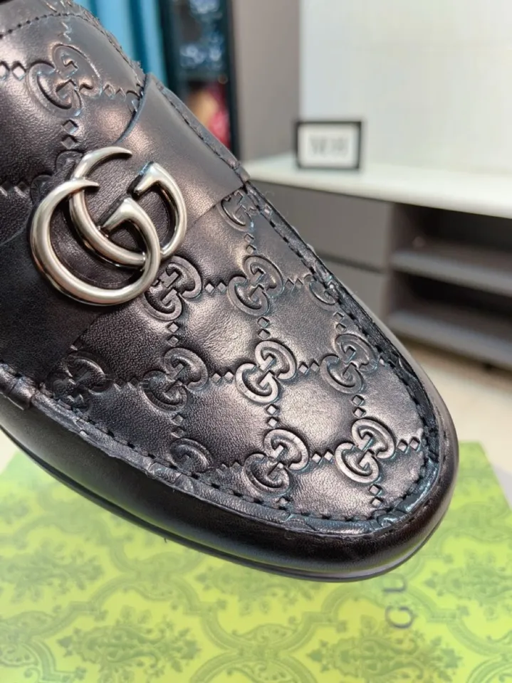 Men's shoes 💰500🌹🌹Niuli [GUCCI Gucci] A new style of formal men's leather shoes is coming~ The original quality upper is made of patent leather imported from Italy, the leather is soft and delicate, comfortable and soft first-layer cowhide lining, rubber wear-resistant outsole, the shoe shape is dignified and domineering, and the luxury charm cannot be concealed! The natural and free nouveau riche leads the trend. Code number: 38-44